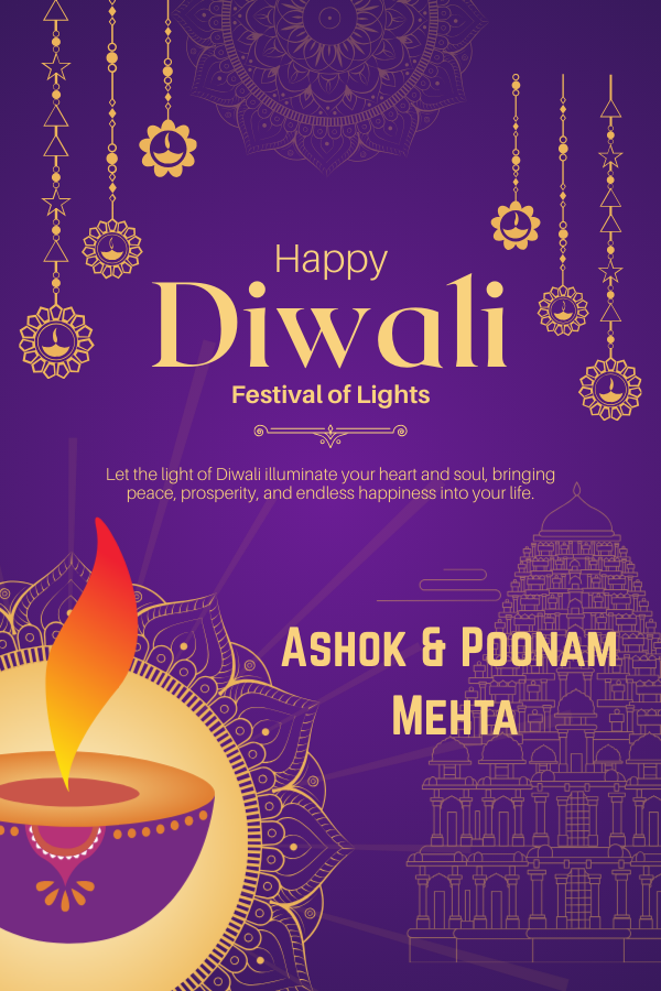 Customized Gift Tag Cards for Happy Diwali (Pack of 100)