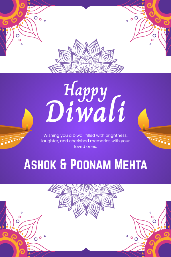 Customized Gift Tag Cards for Happy Diwali (Pack of 100)