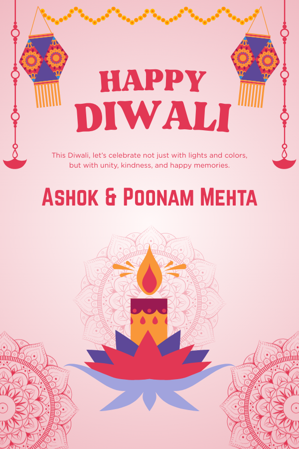 Customized Gift Tag Cards for Happy Diwali (Pack of 100)