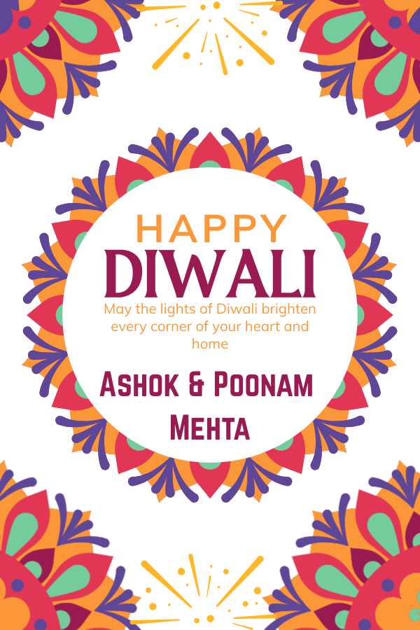 Customized Gift Tag Cards for Happy Diwali (Pack of 100)