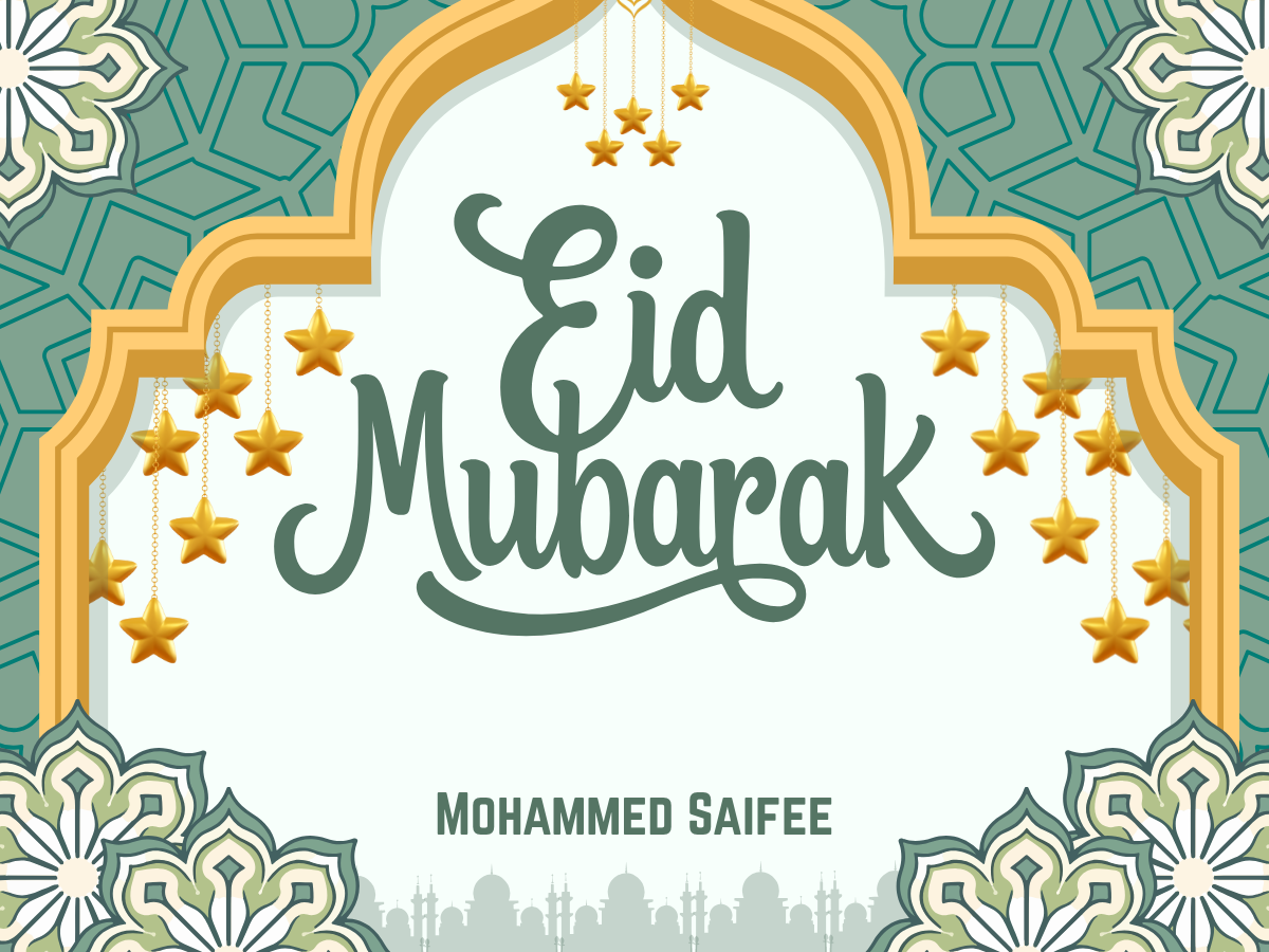 Customized Gift Tag Cards for Eid Mubarak (Pack of 100)