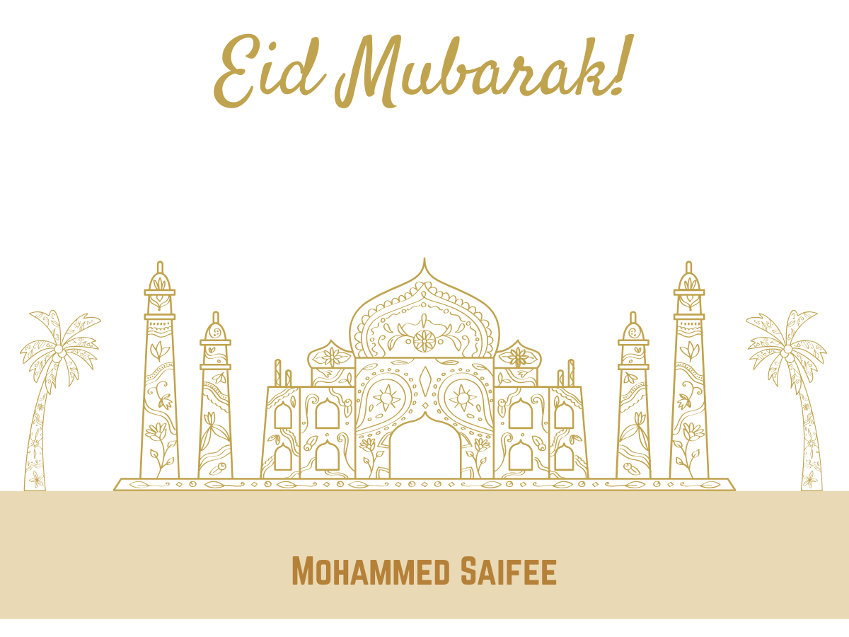 Customized Gift Tag Cards for Eid Mubarak (Pack of 100)