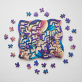 Be-Wave Puzzle – White Wood Flat Lay