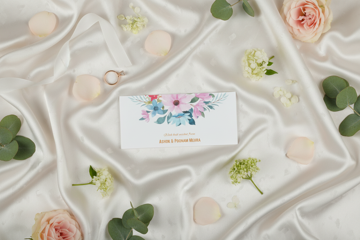 Blossoms Whisper Envelope - Wedding Setting