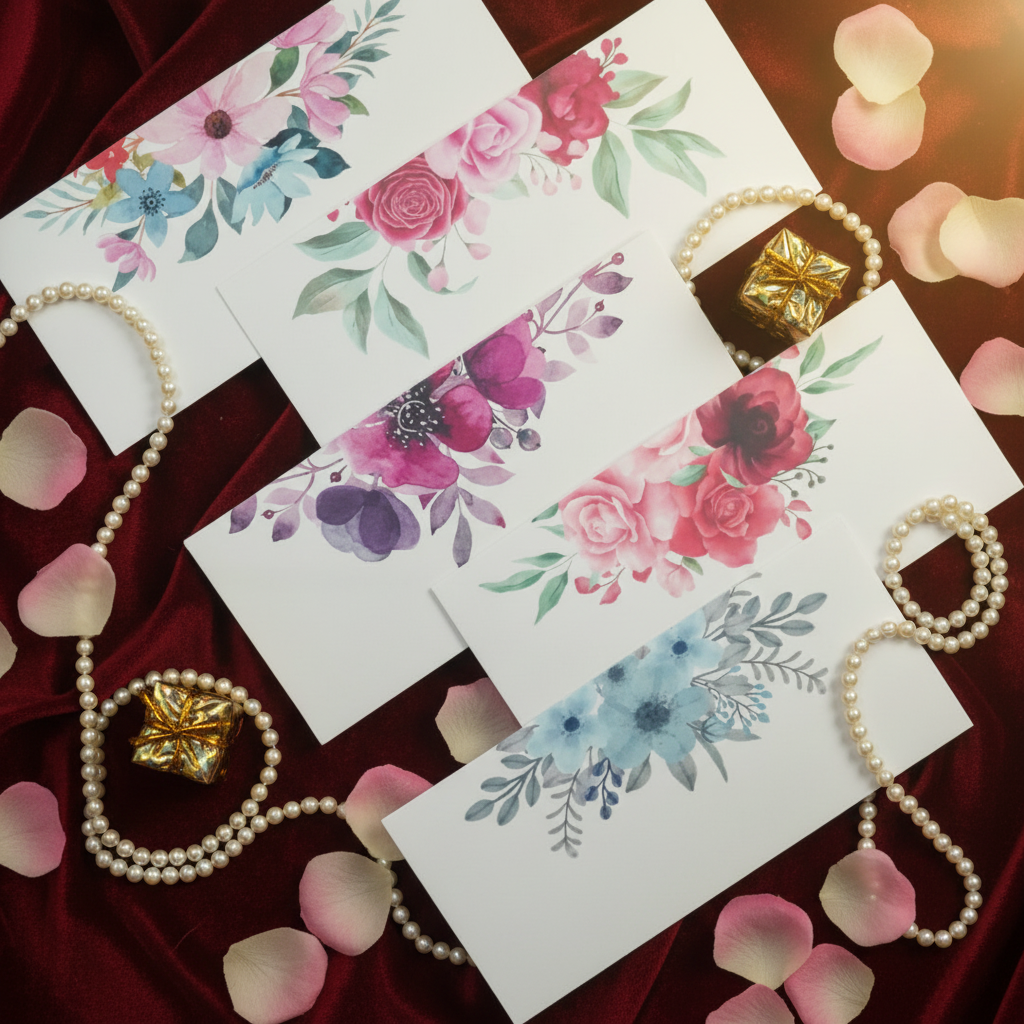 Blossoms-Whisper Envelopes Wedding Style