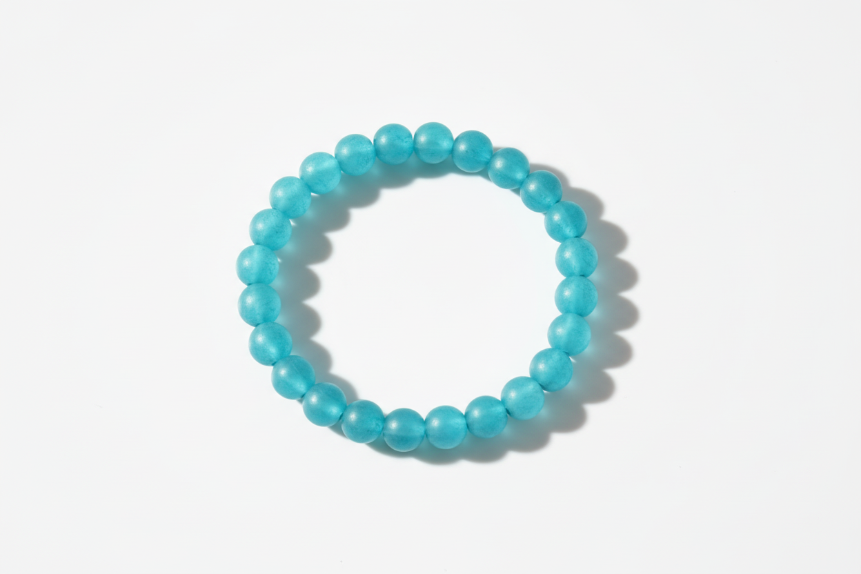 Blue Frosted Beads Bracelet 1