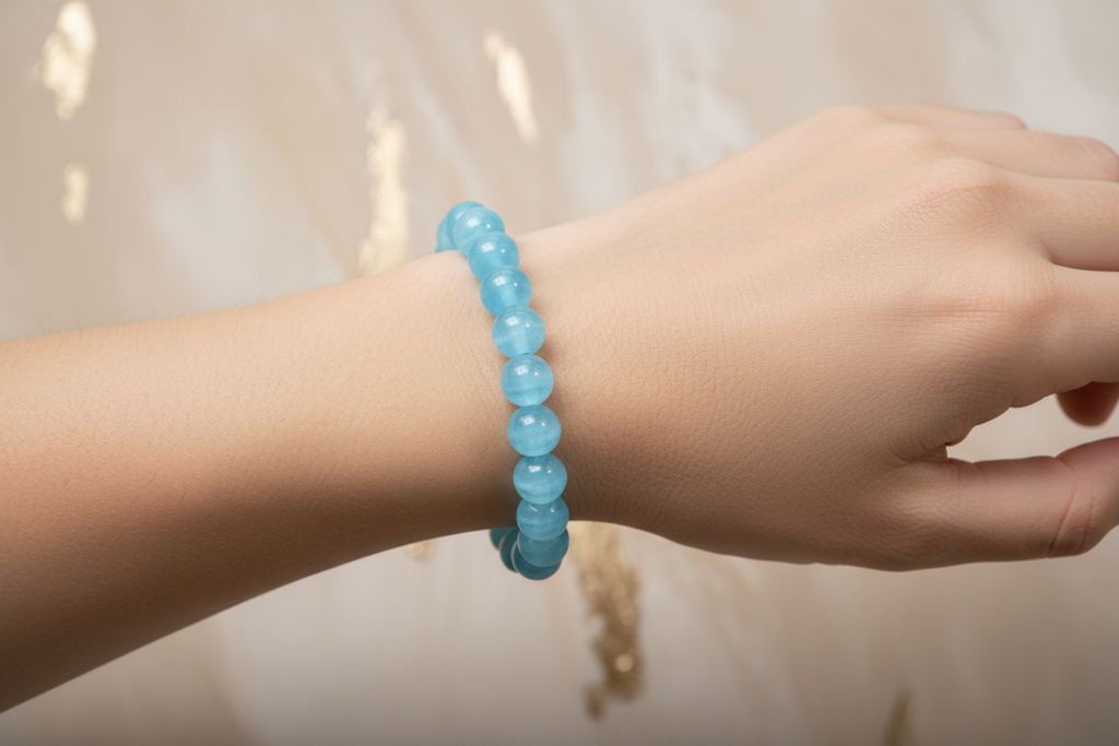 Blue Shaded Beads Bracelet 4