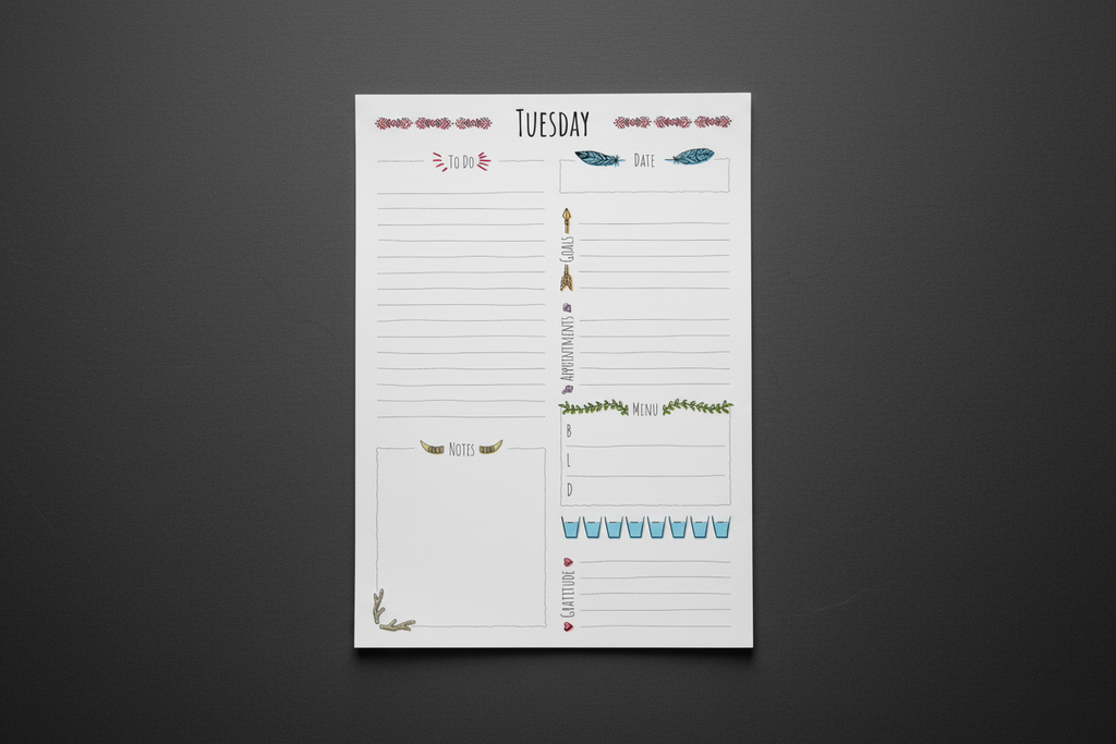 Boho Planner on Dark Slate