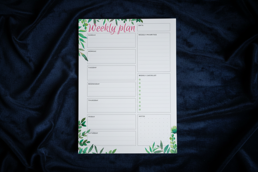 Checklist Planner on Navy Velvet