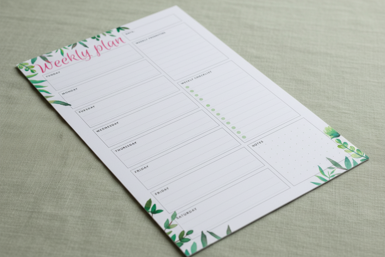 Checklist Planner on Sage Green