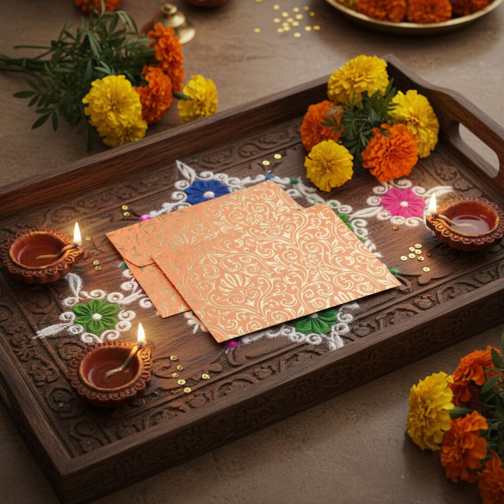 Coral Gilded with Traditional Decor