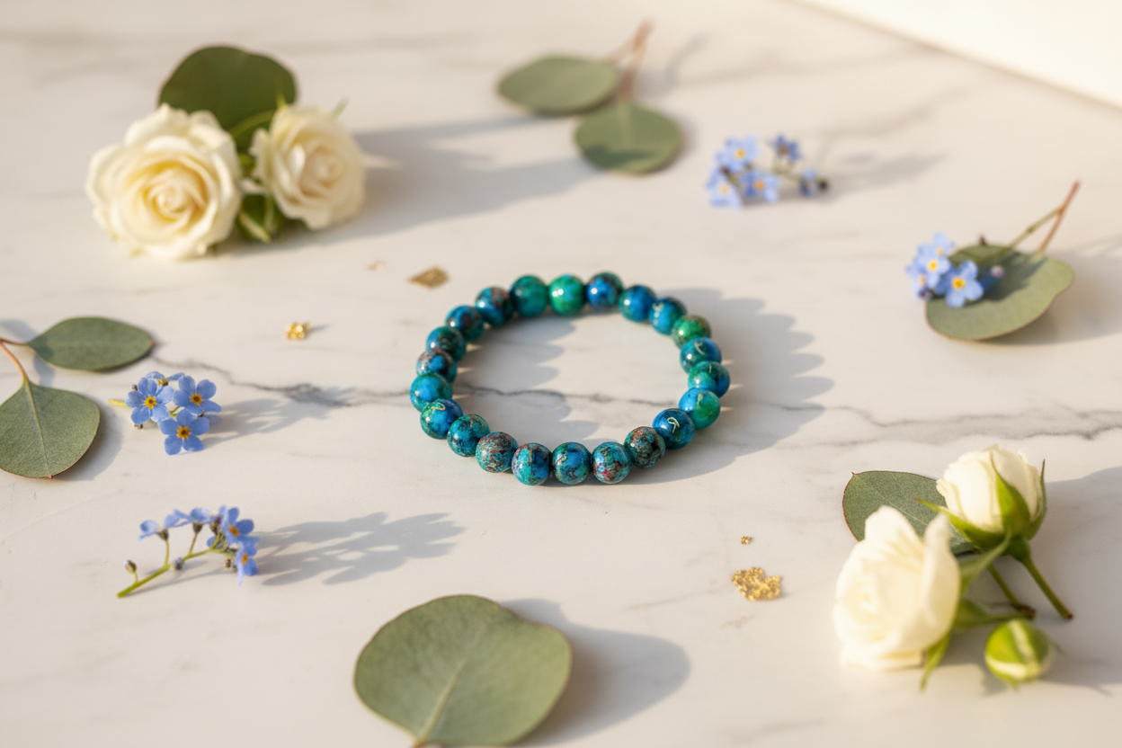 Dark Blue Shaded Beads Bracelet 2