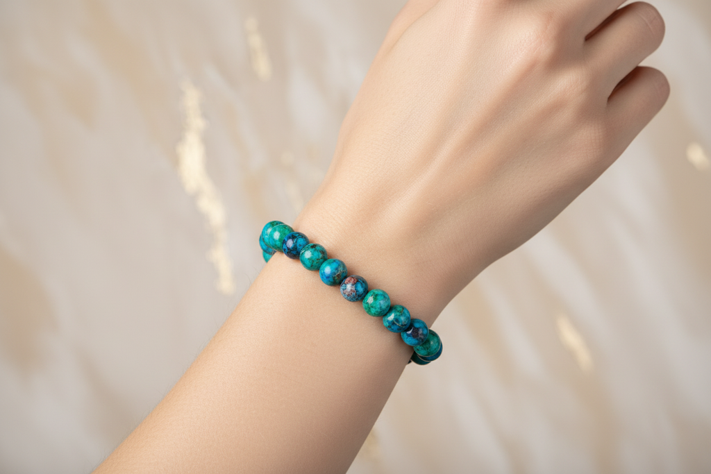 Dark Blue Shaded Beads Bracelet 4