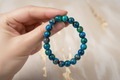 Dark Blue Shaded Beads Bracelet 5