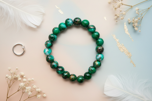 Dark Green Shaded Beads Bracelet 3