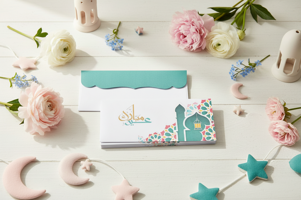 Eid Envelopes Stack - Modern Setting