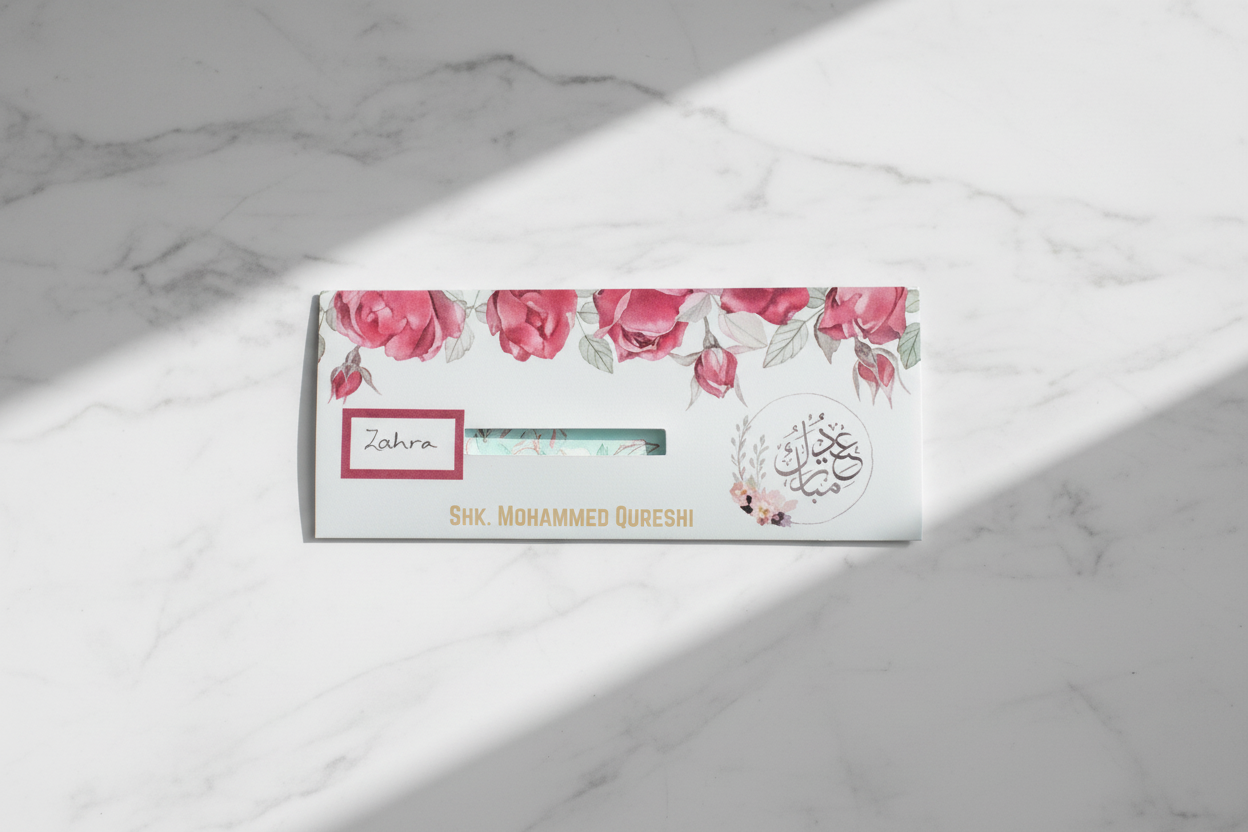 Eid Mubarak Slider Envelope - Modern Setting