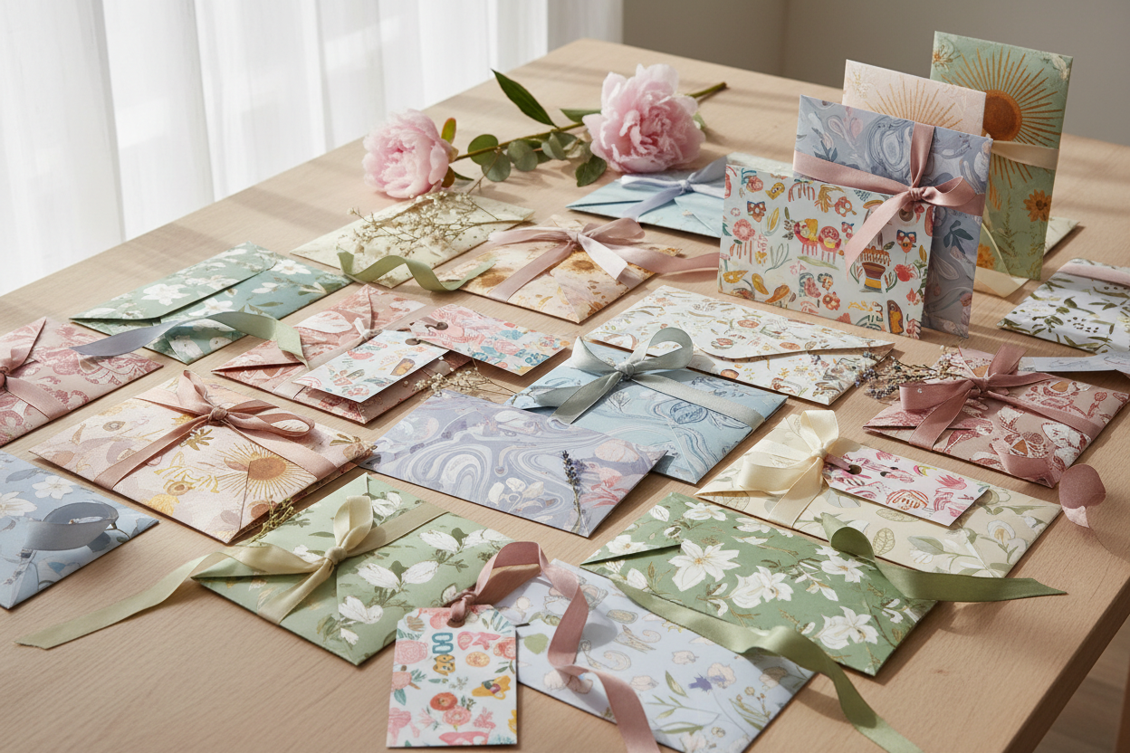 Envelopes and gift tags hero