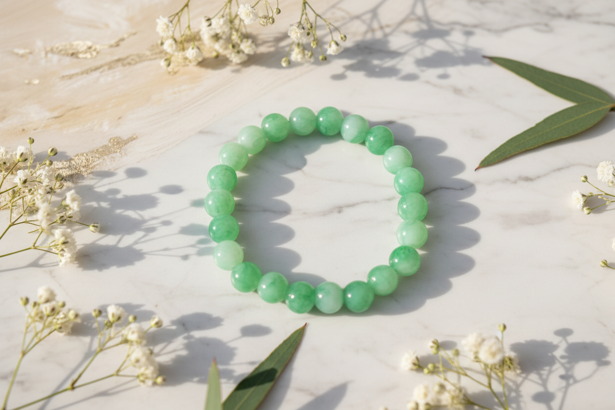 Green Shaded Beads Bracelet 2