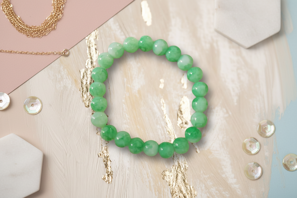 Green Shaded Beads Bracelet 3