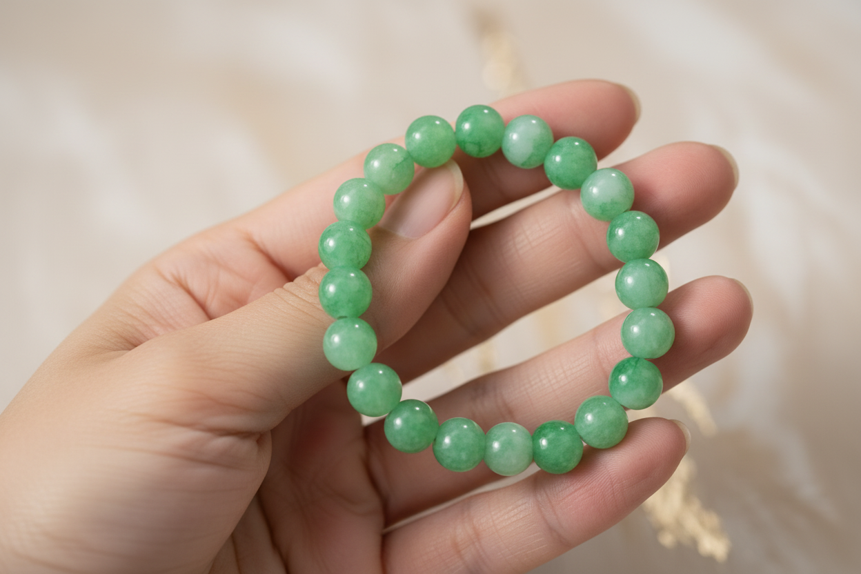Green Shaded Beads Bracelet 5
