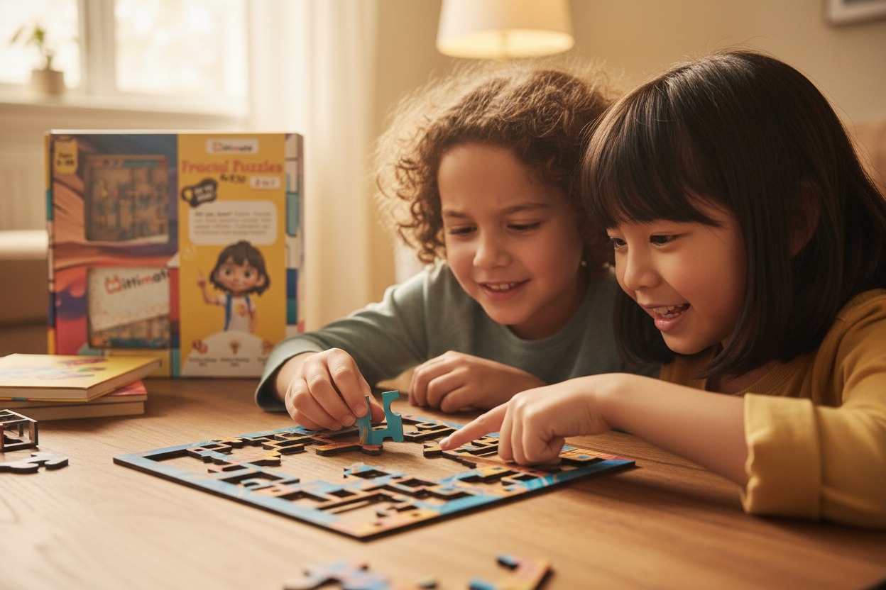 Kids playing with your fractal puzzle - 3