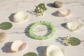 Light Green Frosted and Crackle Beads Bracelet 2