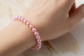 Metallic Pink Beads Bracelet 4