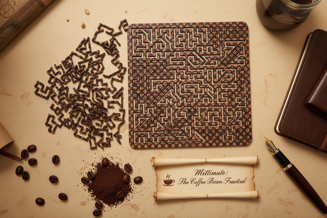 Mittimate Coffee-Bean Fractal Puzzle - Lifestyle
