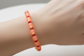 Orange Matte Finish Beads Bracelet 4