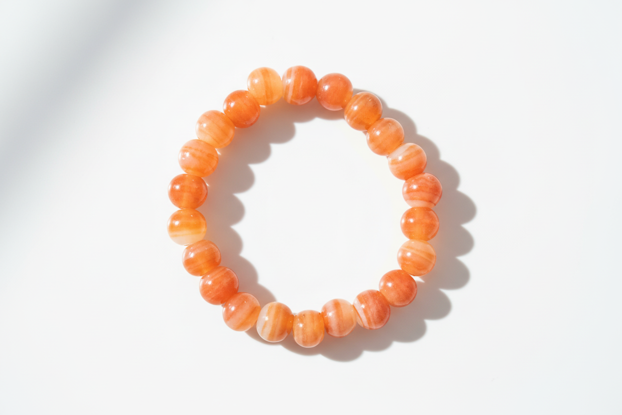 Orange Shaded Beads Bracelet 1