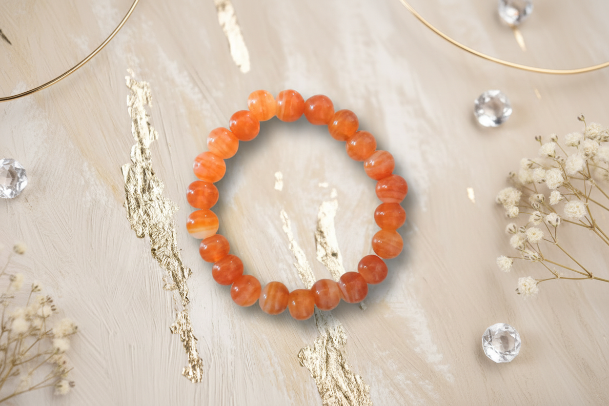 Orange Shaded Beads Bracelet 3