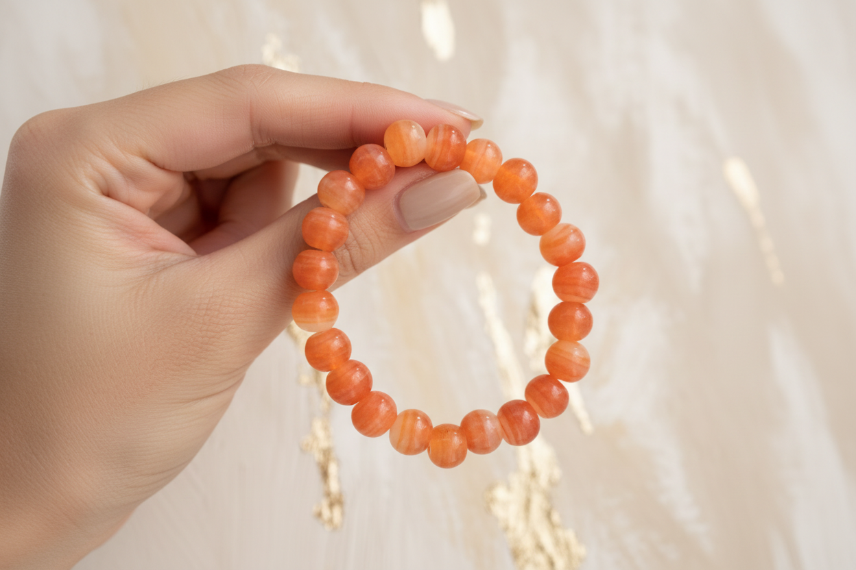 Orange Shaded Beads Bracelet 5