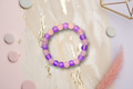 Pink and Purple Matte Finish Beads Bracelet 3
