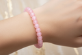 Pink Frosted Beads Bracelet 4