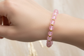 Pink Matte Finish Beads Bracelet 4