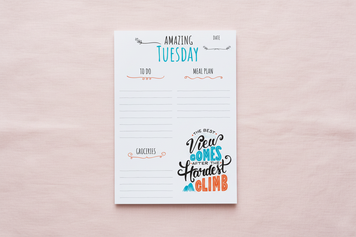 Planner 3 on Pink Linen