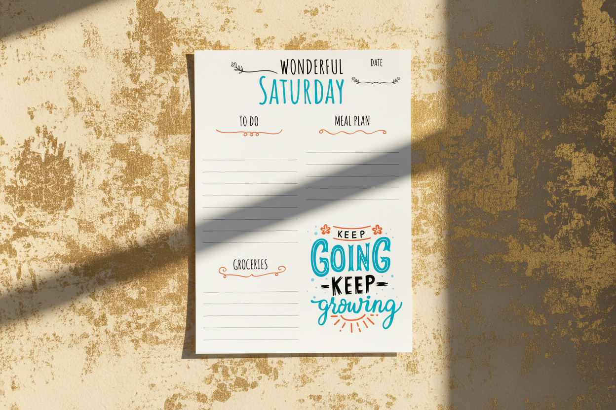 Planner 7 on Gold Cream
