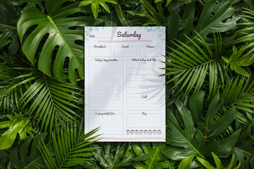 Planner on Botanical Green