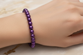 Purple Metallic Beads Bracelet 4
