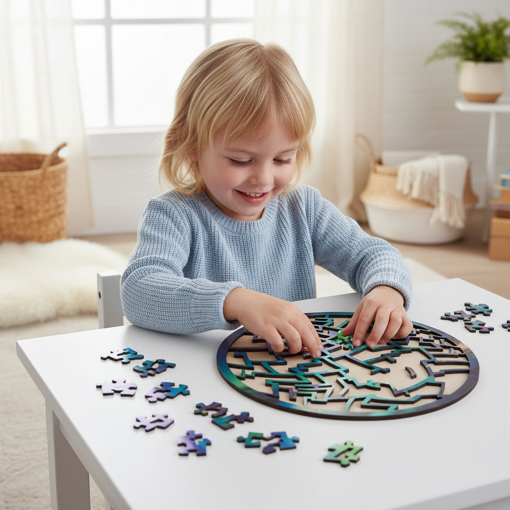 Puzzle – Kid at White Table