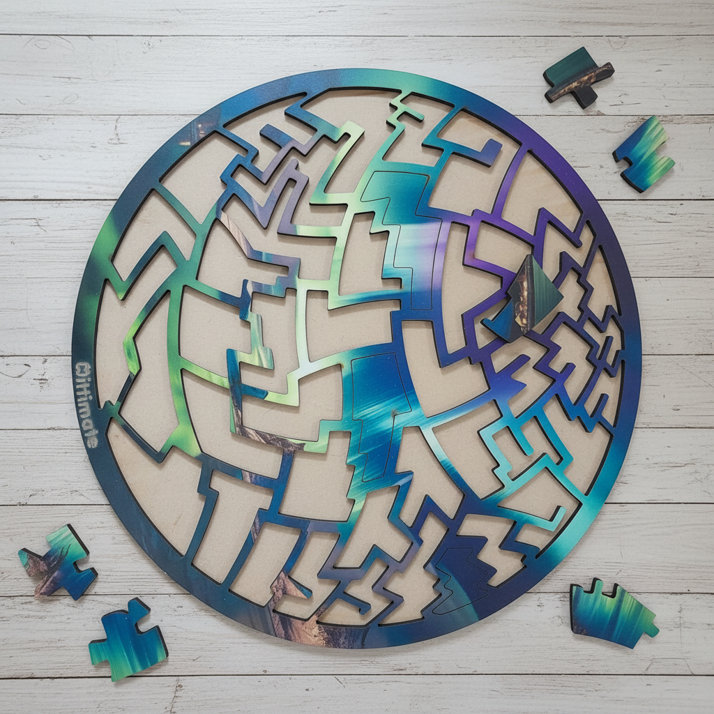 Puzzle – White Wood Surface