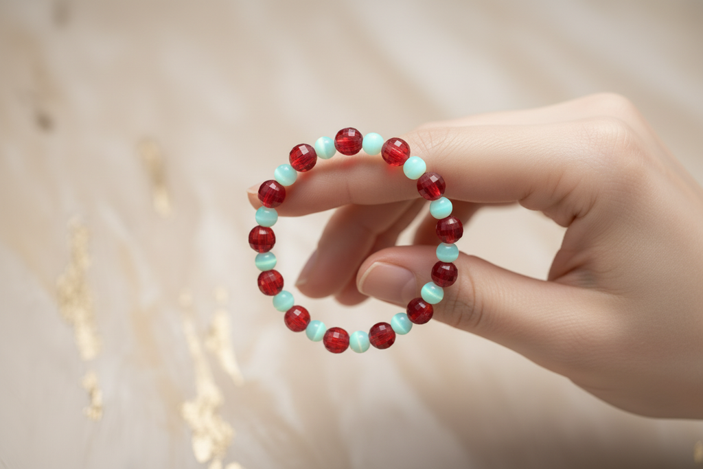Red and Green Beads Bracelet 5