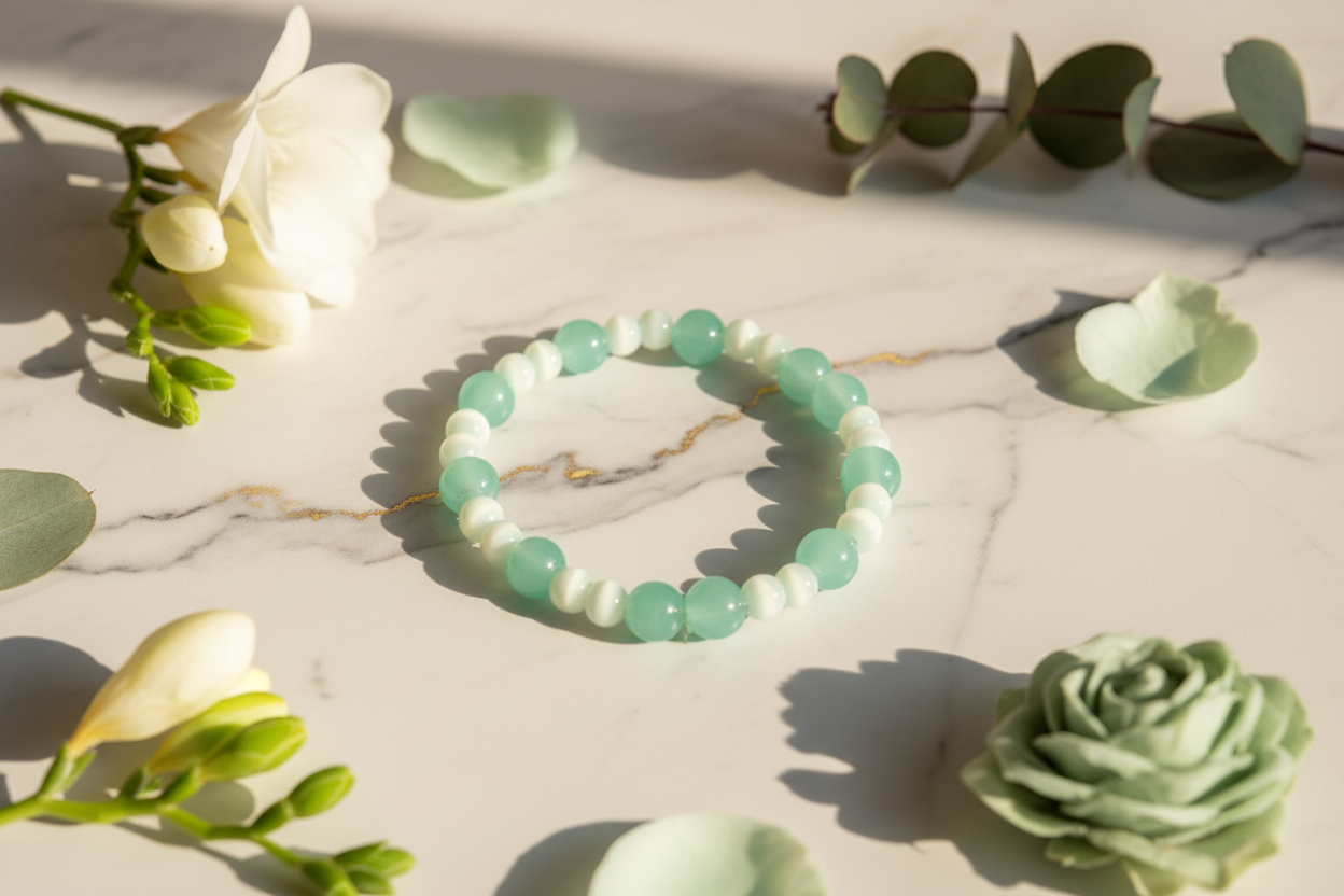 Sea Green Beads Bracelet 2