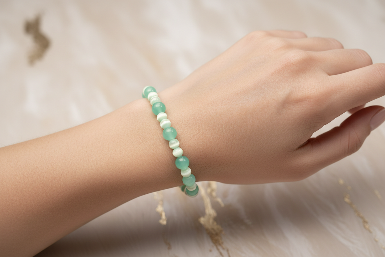 Sea Green Beads Bracelet 4