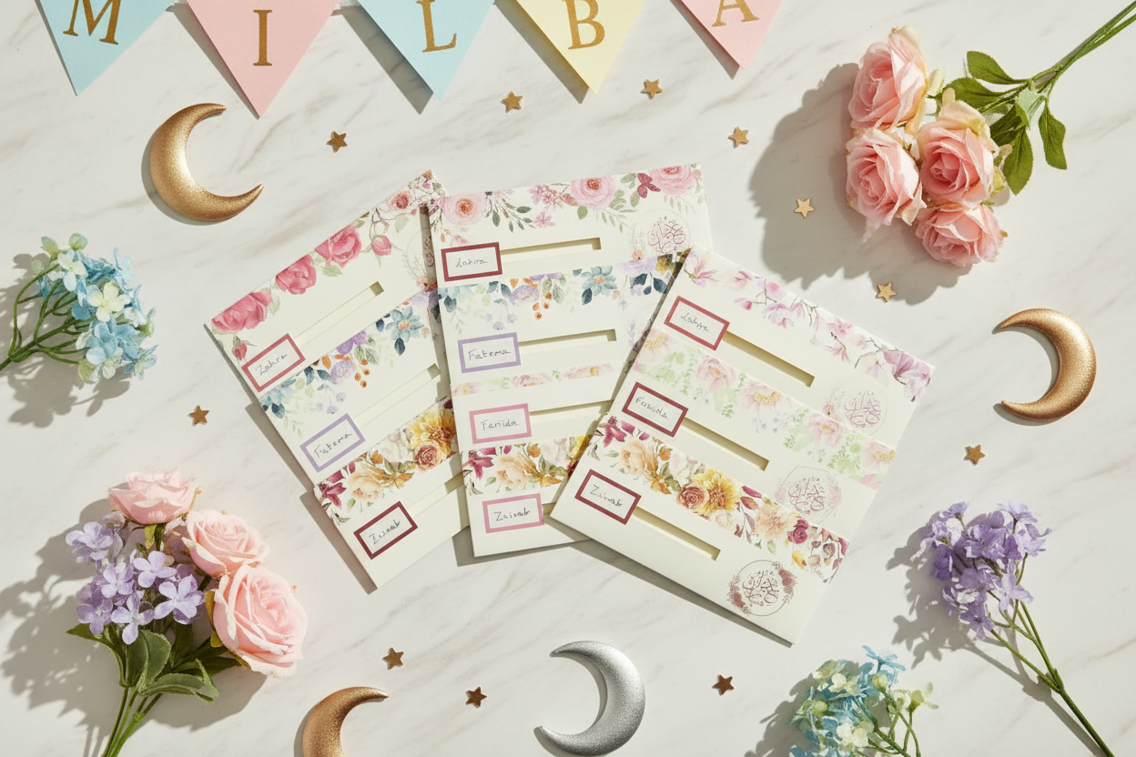 Slider Eid Envelopes Top View - Modern