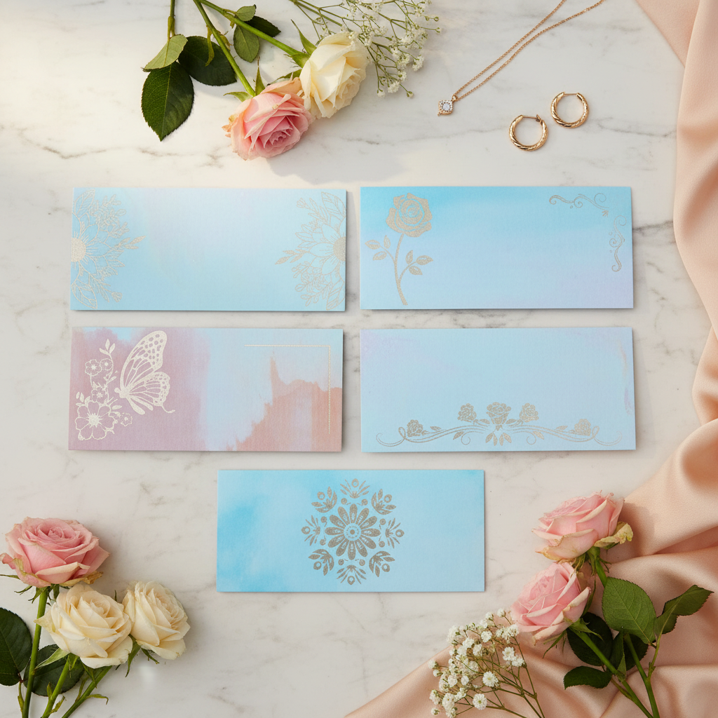 Sunbloom Envelopes on Marble