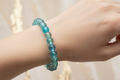 Transparent Blue Shaded Beads Bracelet 4