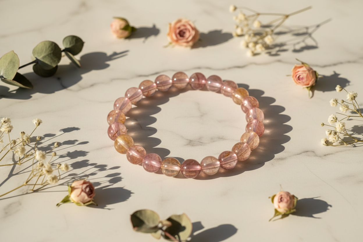 Transparent Brown Shaded Beads Bracelet 2
