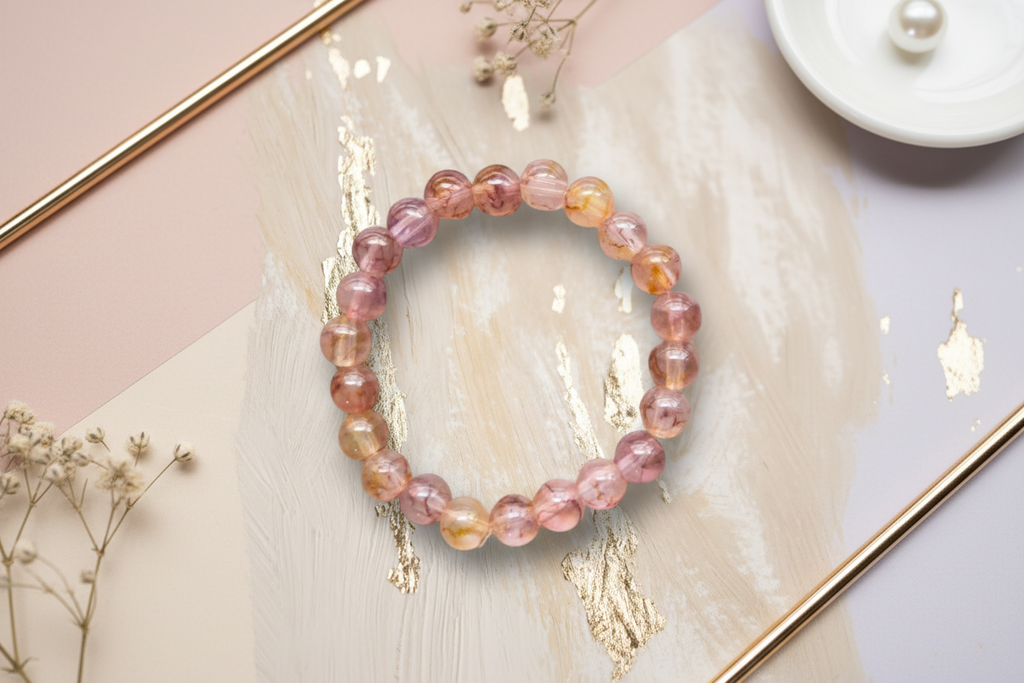 Transparent Brown Shaded Beads Bracelet 3